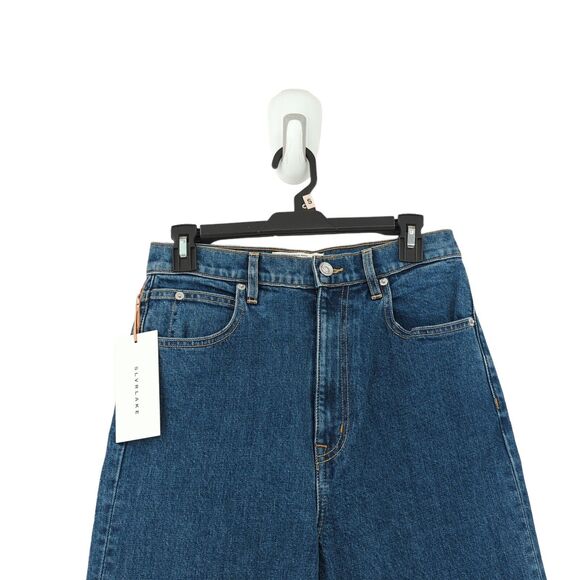 SLVRLAKE Women 28 Beatnik Jeans Promise Land Blue Ankle High Rise Slim Denim NEW - Picture 4 of 10